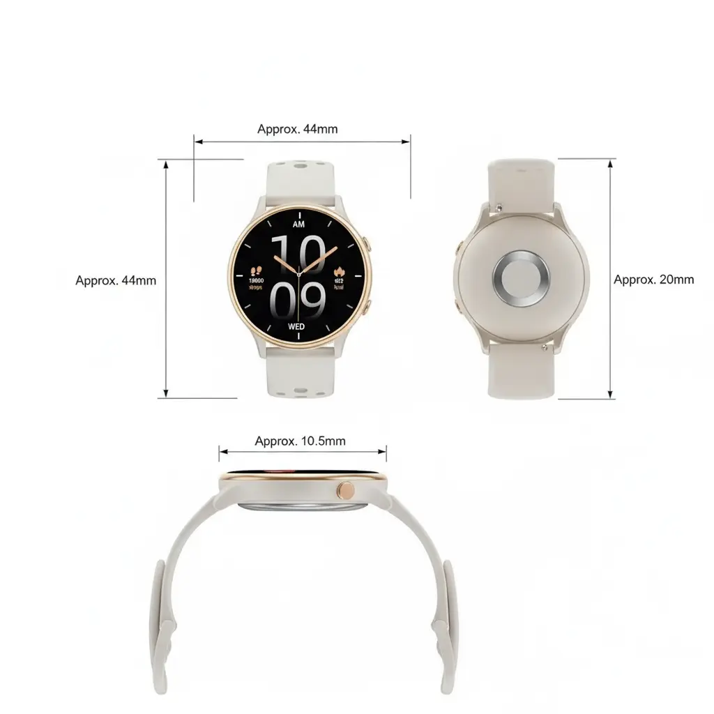 KEEPONFIT Smart Watches for Women Fitness Tracker with Heart Rate & SpO2 Monitor IP67 Waterproof Activity Tracker for Men & Women Smart Watch for Android Phones and iPhone Compatible (Gray) The Blue Coil