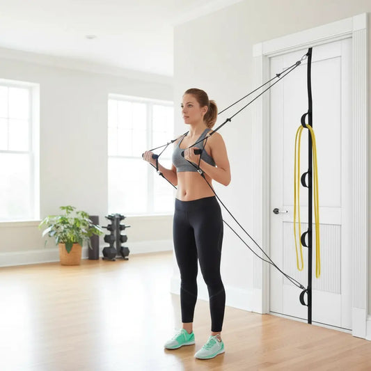 ATENTO Shoulder Rehab Pulley System with Foam Handles The Blue Coil