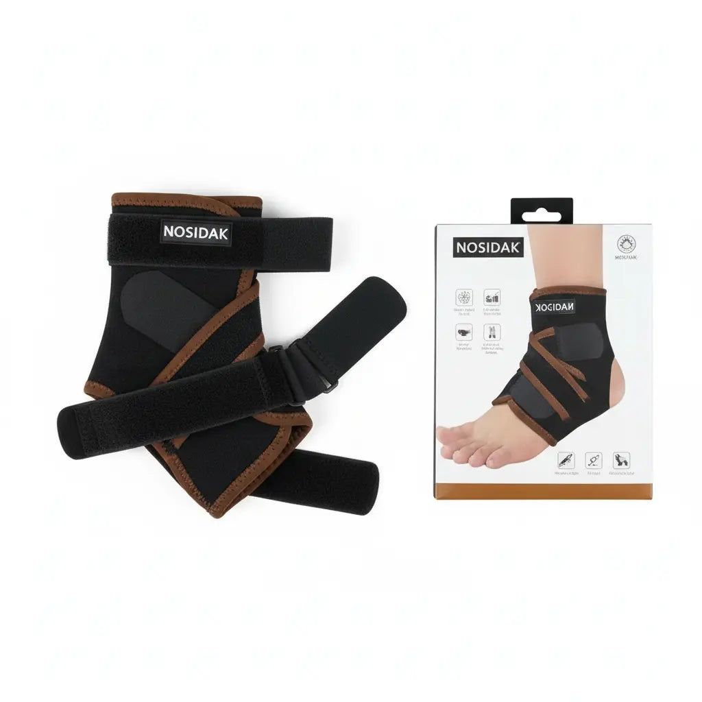 NOSIDAK Copper Ankle Support for Women Men Breathable Neoprene Ankle Brace for Sprained Ankle Plantar Fasciitis Relief Foot Brace Adjustable Ankle Wrap Ankle Stabilizer Achilles Tendonitis Brace The Blue Coil