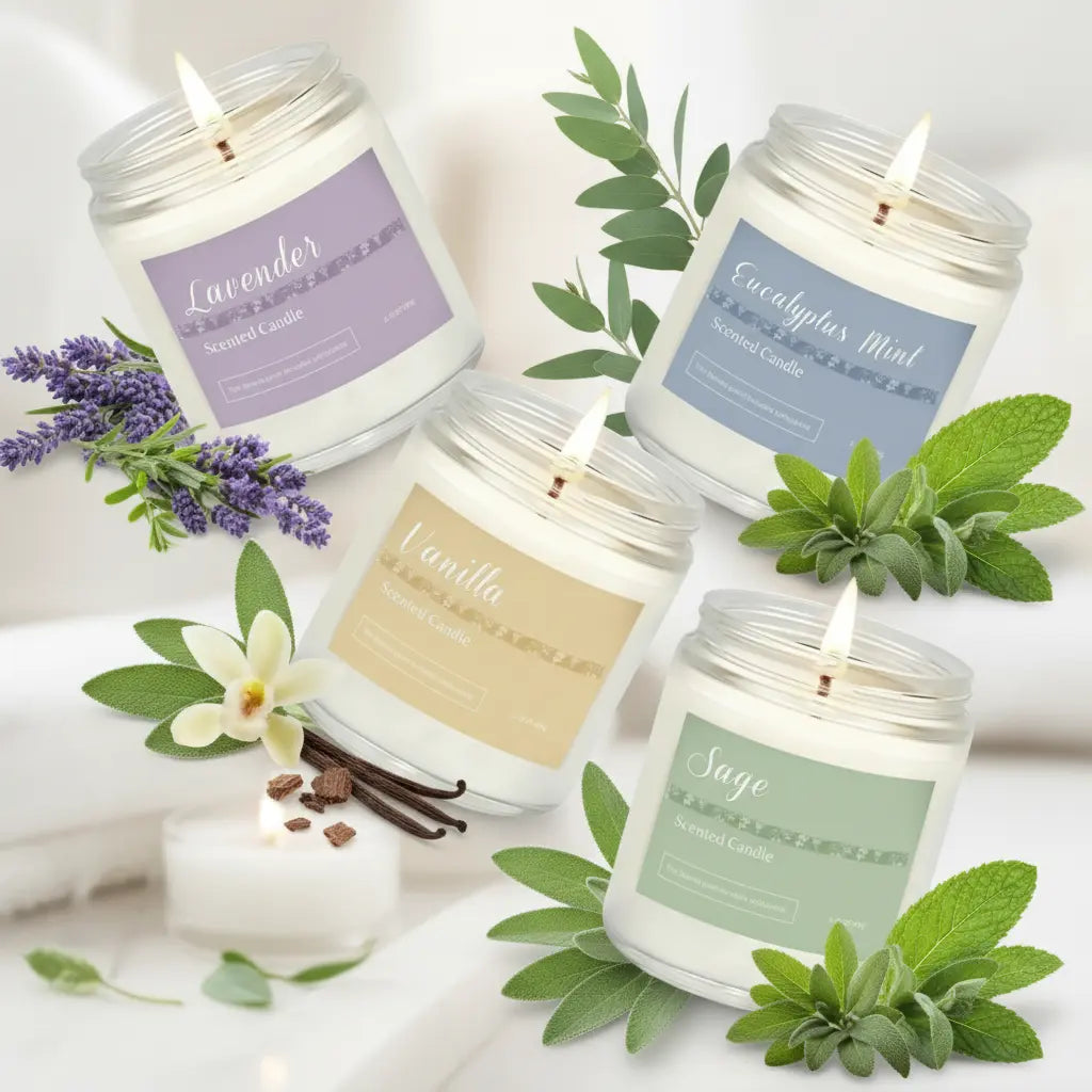 6 Pack Candles for Home Scented Aromatherapy Candles Gifts Set for Women Lavender Candle 37.8 oz 300 Hour Long Lasting Candles Stocking Stuffers Birthday Valentine Christmas Anniversary Present The Blue Coil