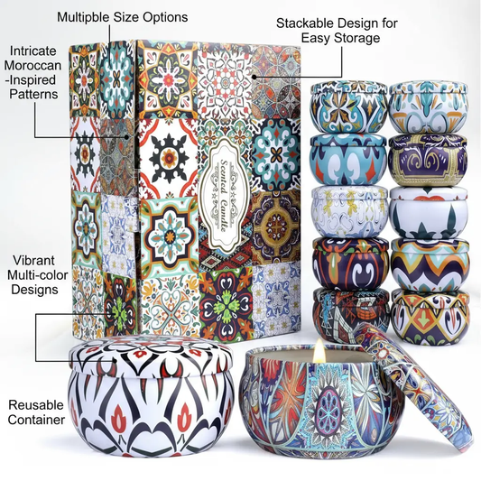 Scented Candles Gifts for Women 12 Pack Candles for Home Scented Soy Scented Candles for Home Aromatherapy Candle Gifts Set for Fathers Day Birthday Mothers Day Valentines Day The Blue Coil