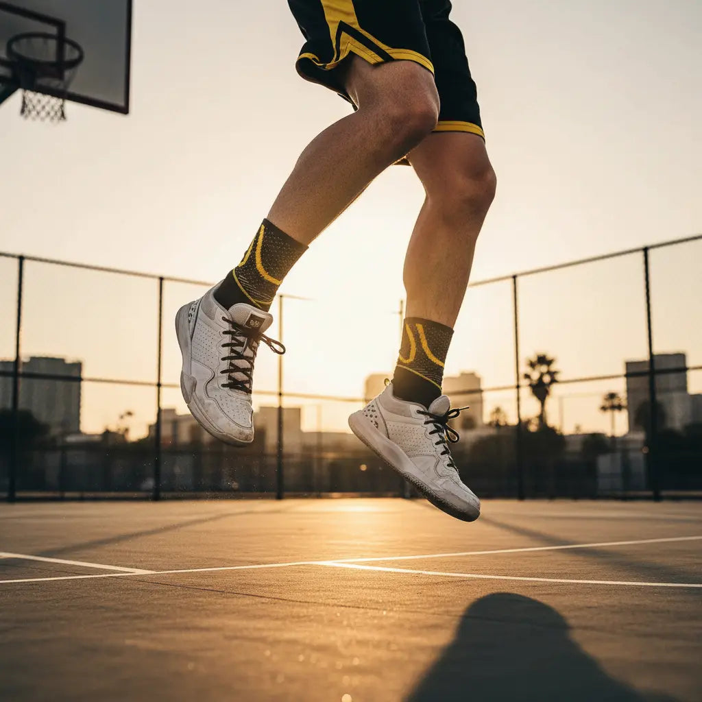 IZWEAR Ankle Brace with Straps (PAIR) for Plantar Fasciitis and Sprained Ankle The Blue Coil