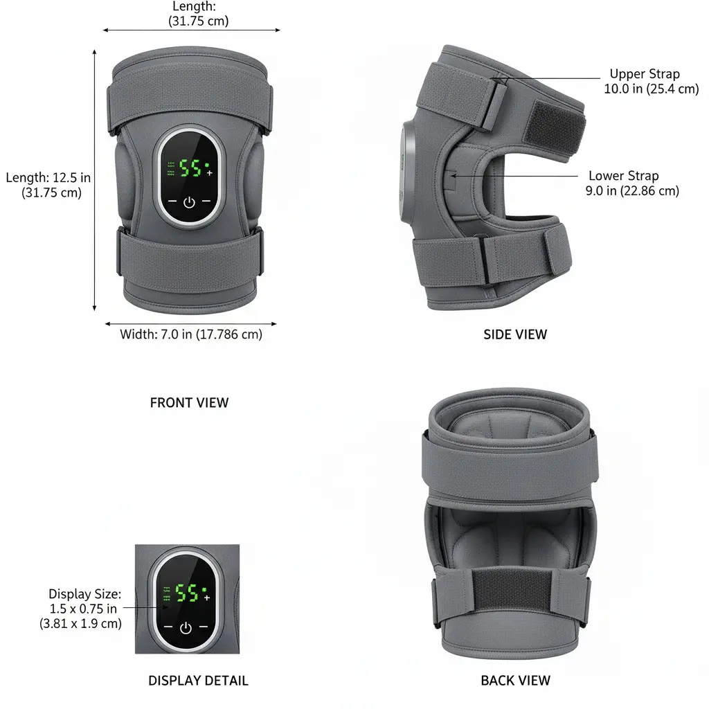 Heated Knee Massager 3 in 1 KneeShoulder,Arm Massager Leg Massager3 Levels of Heat Leg Heating PadPortable arm Heating padElbow BraceSuitable for Men Women and Seniors The Blue Coil