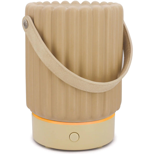 VICTORIA AROMA Essential Oil Diffuser - Multifunction Aromatherapy Diffuser 7 LED Color Changing Light 100ML Ceramic Diffuser Easy to Clean Suitable for HomeOffice(Beige)