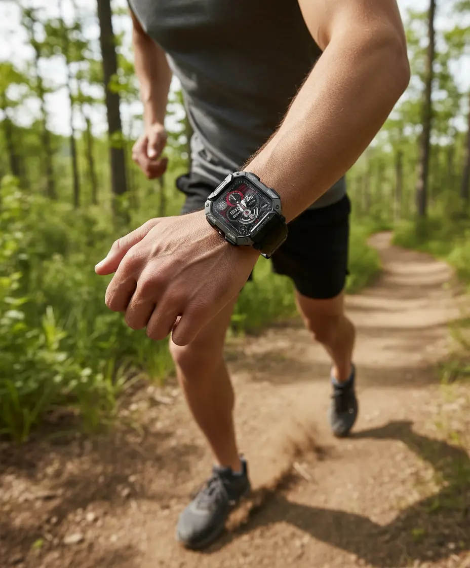 Laoziniu Military Smart Watches for Men with Blurtooth Calls 100+ Sport Modes IP68 Waterproof for Swimming Smart Fitness Watch Blood Pressure/Heart Rate Smartwatch for Android Outdoor The Blue Coil