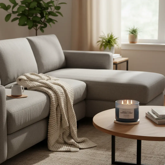 Eucalyptus Evergreen Forest Luxury 3 Wick Winter Pine Candle | Mens Candles Scented Candles for Home | Aromatherapy Stress Relief Soy Candles 15.8 oz | Balsam Fir Woods Candles for Men & Women The Blue Coil