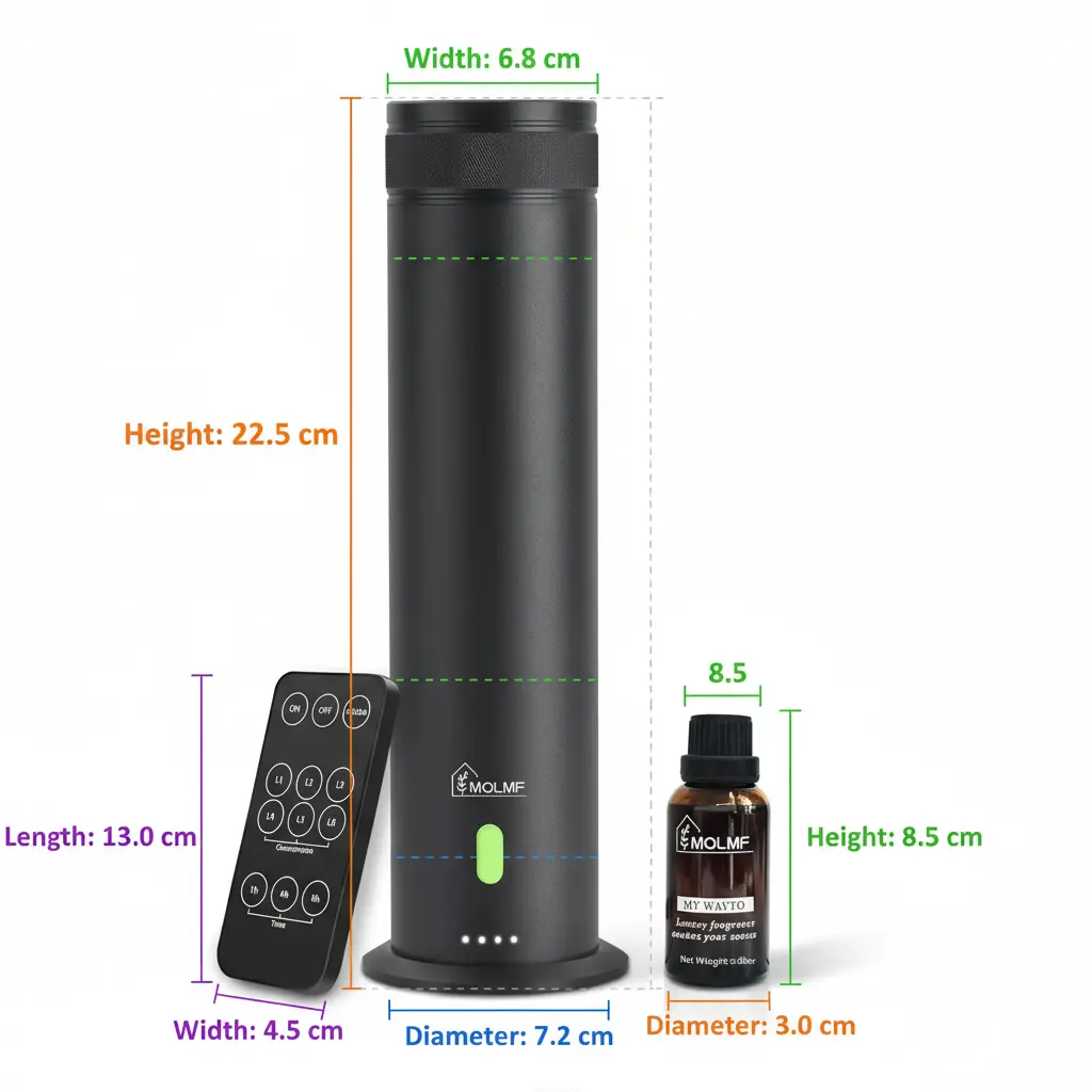 MQLMF Hotel Collection Diffuser MachineRechargeable Water-DilutionAluminum1000 Sq FtHome Diffusers for Large HomeScent Air Machine for HomeWhole House Diffuser - Obsidian Black The Blue Coil