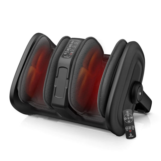 COMFIER Shiatsu Foot Massager Machine Foot Calf Massager with Heat Squeeze & Vibration Massage Remote Control UP to Men Size 14