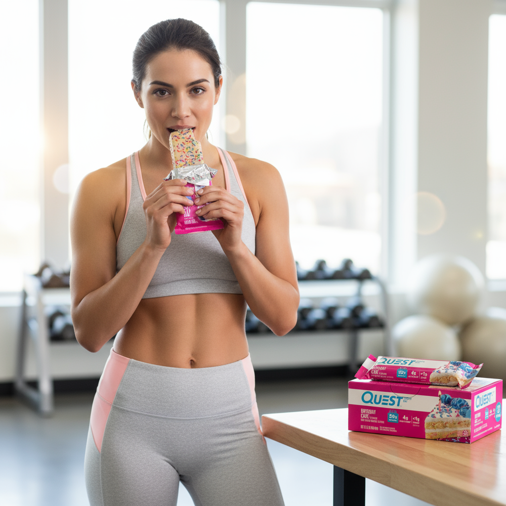 Quest Nutrition Birthday Cake Protein Bars High Protein Low Carb Gluten Free Keto Friendly 12 Count