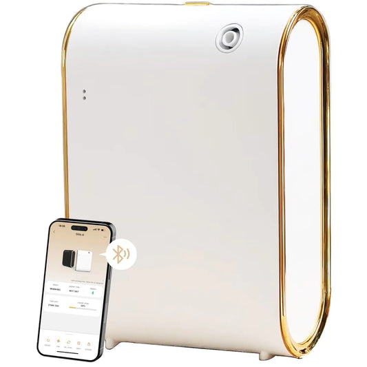 Hotel Scent Diffuser Machine for Home - Waterless Essential Oil Aromatherapy Scent Diffuser - Cold Air Diffuser Machine - Large Room - App Control - Studio Scent Diffuser - Office Fragrance - White