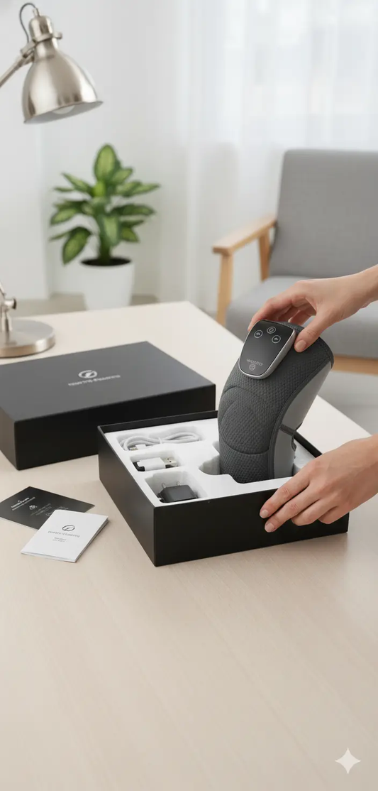 COMFIER Cordless Knee Massager with Heat 3-in-1 Knee Heating Pad for Knee Pain Vibration Knee Brace Wrap for Arthritis Knee Warmer Gifts for Mom Dad (2 Pack) The Blue Coil