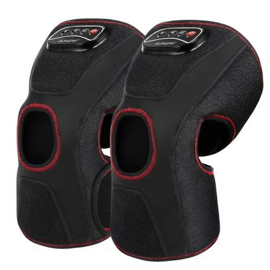 QUINEAR Knee Massager with Heat Air Compression Leg Knee Brace Wrap for Arthritis Pain Relief Eletric Heating for Joint Pain Cramps and Circulation 3 Modes & 3 Intensities - FSA or HSA Eligible The Blue Coil