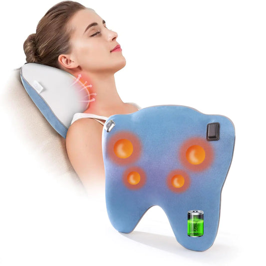 Back Massager with Heat FSA/HSA Eligible Neck Massager for Pain Relief Deep Tissue Shiatsu Back Shoulder and Neck Massager 4D Kneading Portable Massage Pillow for Full Body Gifts for Men Women