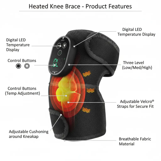 Atlodas Knee Heating Pad Knee Massager with Heat and Vibration Heating Pad for Knee Massage Heated Knee Brace Wrap for Shoulder Elbow Knee Keep Knee Warmer Stress Relief The Blue Coil