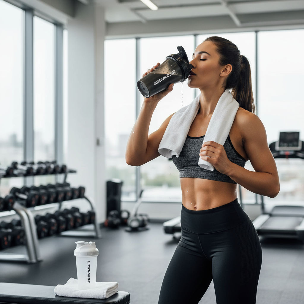 BBBUILDJIA [2 PACK] 17 oz Protein Shaker Bottles Protein Mixer - Leak Proof Shaker Cups for Protein Shakes Protein Shaker Bottle Protein Shake Cup BPA Free & Dishwasher Safe White/Black