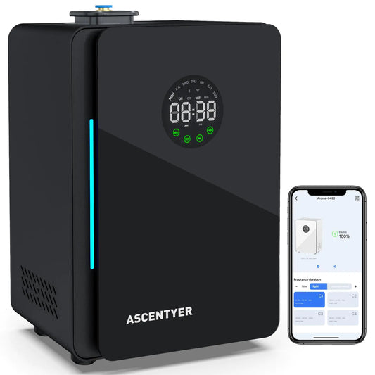 HVAC Scent Diffuser with Cold Air TechnologyScent Air Machine for HomeHotel Collection Diffuser MachineWaterless Aromatherapy Diffuser Coverage 3000 Sq. FtCommercial Diffuser for Large Room -Black