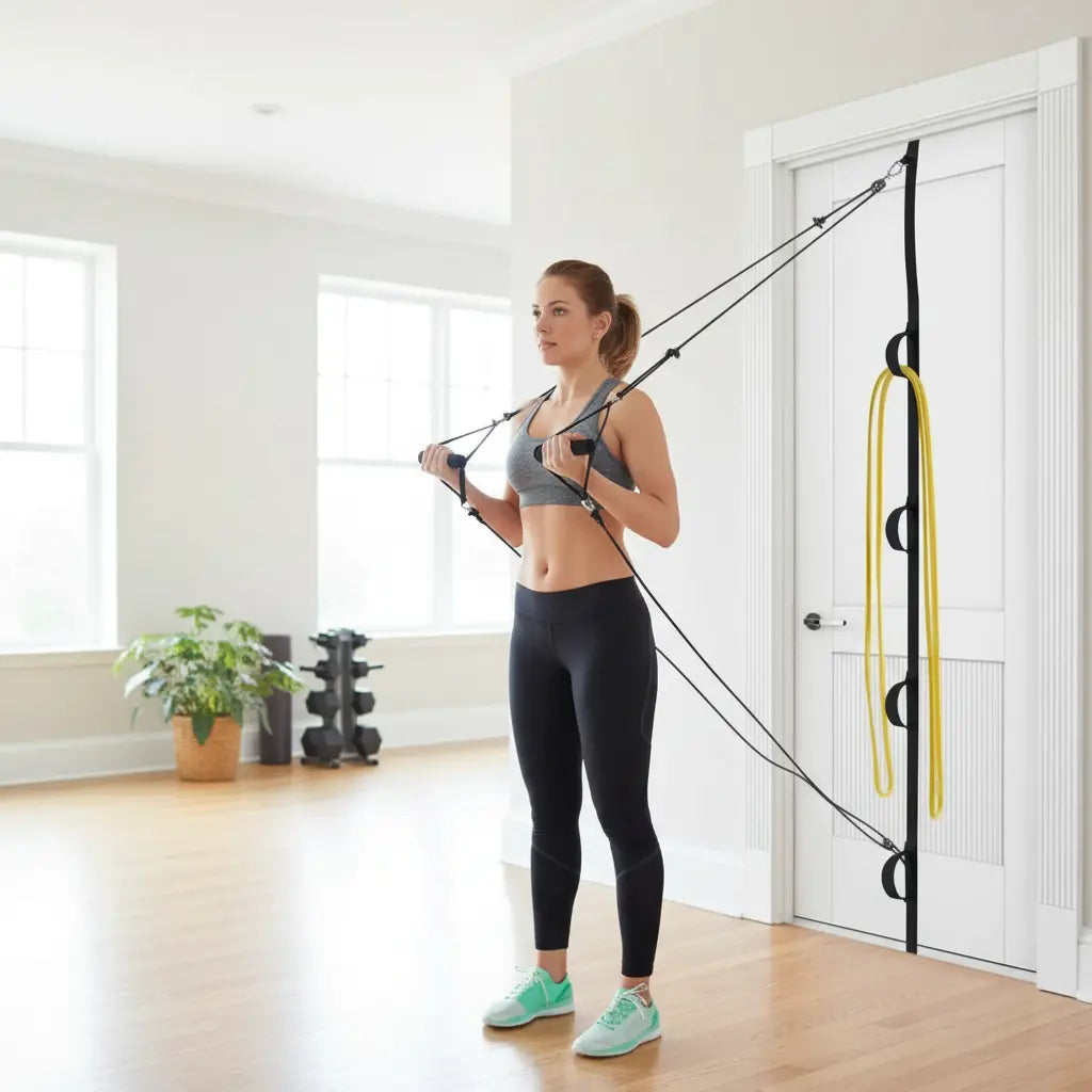 ATENTO Shoulder Rehab Pulley System with Foam Handles The Blue Coil