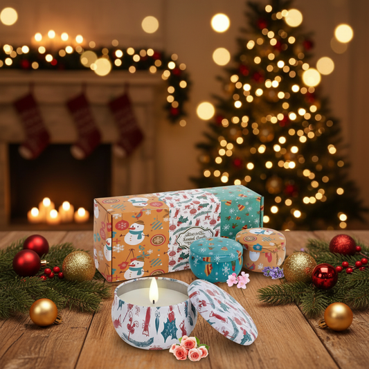 Christmas Candles Set Gift Super Value 3 Pack 2.5 oz Aromatherapy Candles for Home Scented Christmas Candles Gifts for Women 3 Fragrant Scented Candles Set Can Meet Your Various Needs