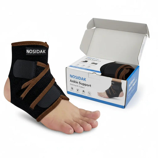 NOSIDAK Copper Ankle Support for Women Men Breathable Neoprene Ankle Brace for Sprained Ankle Plantar Fasciitis Relief Foot Brace Adjustable Ankle Wrap Ankle Stabilizer Achilles Tendonitis Brace The Blue Coil
