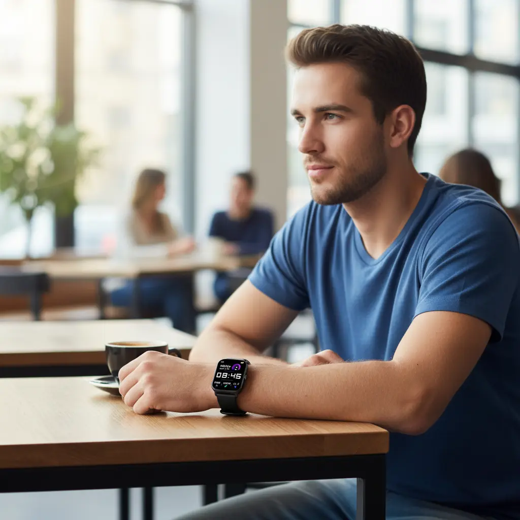 Smart Watch 1.85" Smartwatch for Men Women (Answer/Make Call) IP68 Waterproof Fitness Tracker 120+ Sport Modes Heart Rate Sleep Monitor Pedometer Activity Tracker for Android iOS (Black1) The Blue Coil