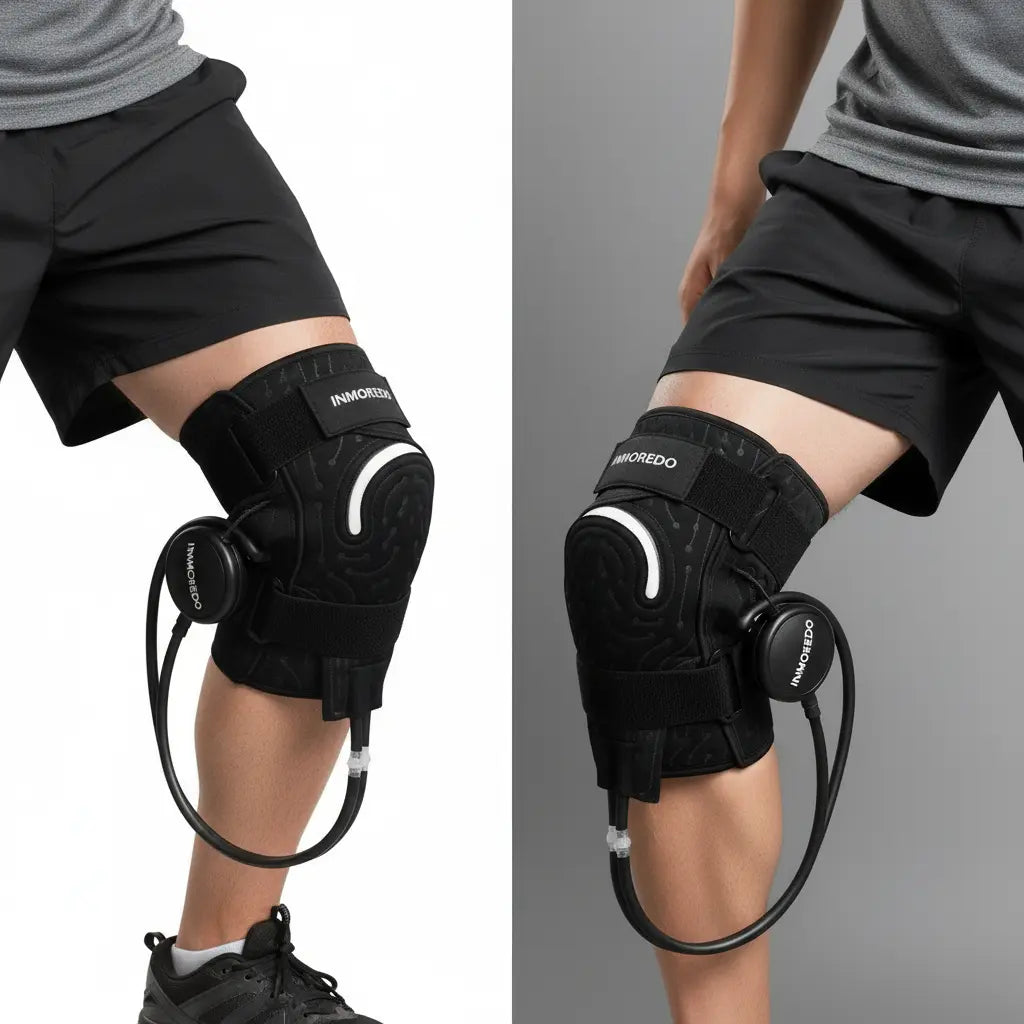 Inmoredo Portable Cold Therapy System Machine with Adjustable Knee Therapy Ice Machine After Knee Surgery The Blue Coil