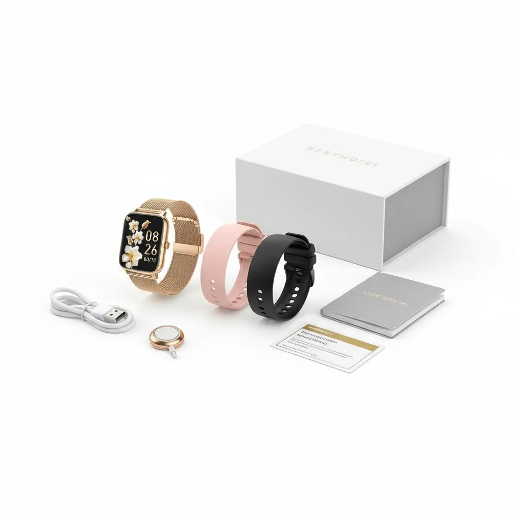 Smart Watch for Women Fitness Tracker: Gold Smart Watches for Women Digital Mens Watches Make/Answer Call Waterproof Running Smartwatch Android Phone iPhone Samsung Compatible Heart Rate Monitor The Blue Coil