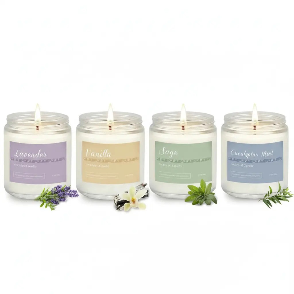 6 Pack Candles for Home Scented Aromatherapy Candles Gifts Set for Women Lavender Candle 37.8 oz 300 Hour Long Lasting Candles Stocking Stuffers Birthday Valentine Christmas Anniversary Present The Blue Coil