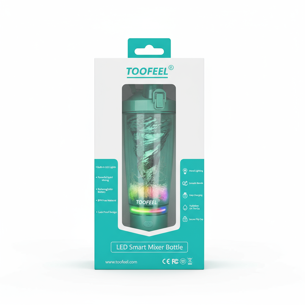 TOOFEEL Electric Protein Shaker Bottle - 20 oz USB Rechargeable Shaker Cups for Protein Shakes Self Stirring Shaker Bottle for Protein Mixes BPA Free Workout Gym Shaker Bottle