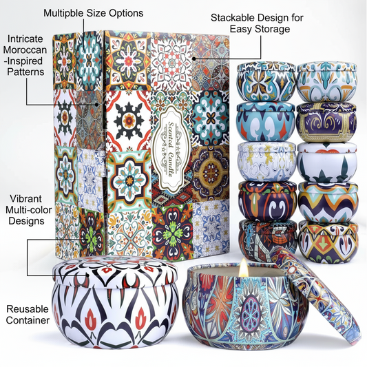 Scented Candles Gifts for Women 12 Pack Candles for Home Scented Soy Scented Candles for Home Aromatherapy Candle Gifts Set for Fathers Day Birthday Mothers Day Valentines Day