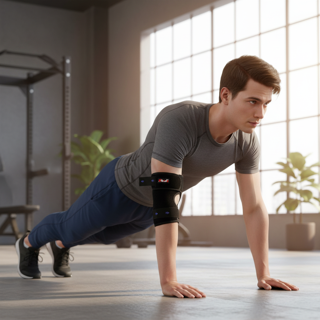 Hiball Tennis Elbow Brace for Men Women Adjustable Elbow Compression Sleeve with 4 Pressure Straps Elbow Support for Tendonitis Cubital Tunnel Golf Elbow Ulnar Nerve Bursitis Arthritis (Single) The Blue Coil