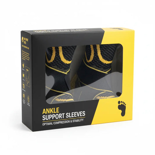 IZWEAR Ankle Brace with Straps (PAIR) for Plantar Fasciitis and Sprained Ankle The Blue Coil