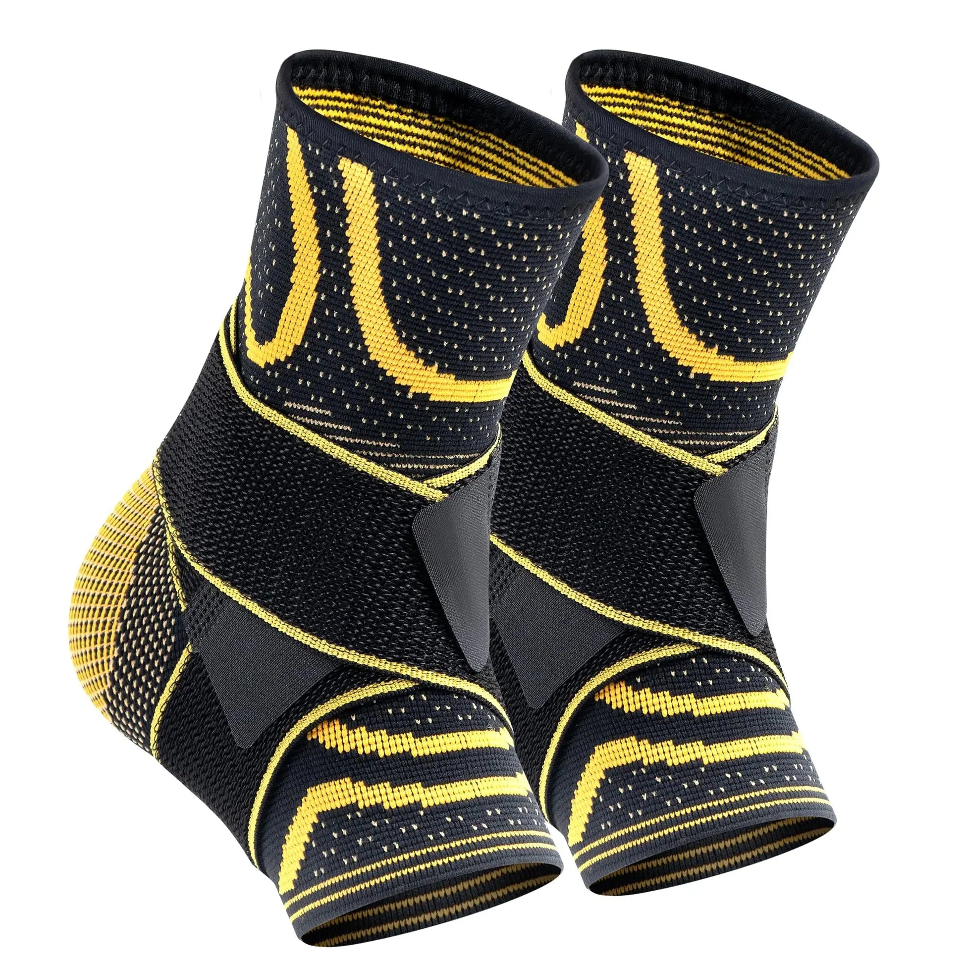 IZWEAR Ankle Brace with Straps (PAIR) for Plantar Fasciitis and Sprained Ankle The Blue Coil