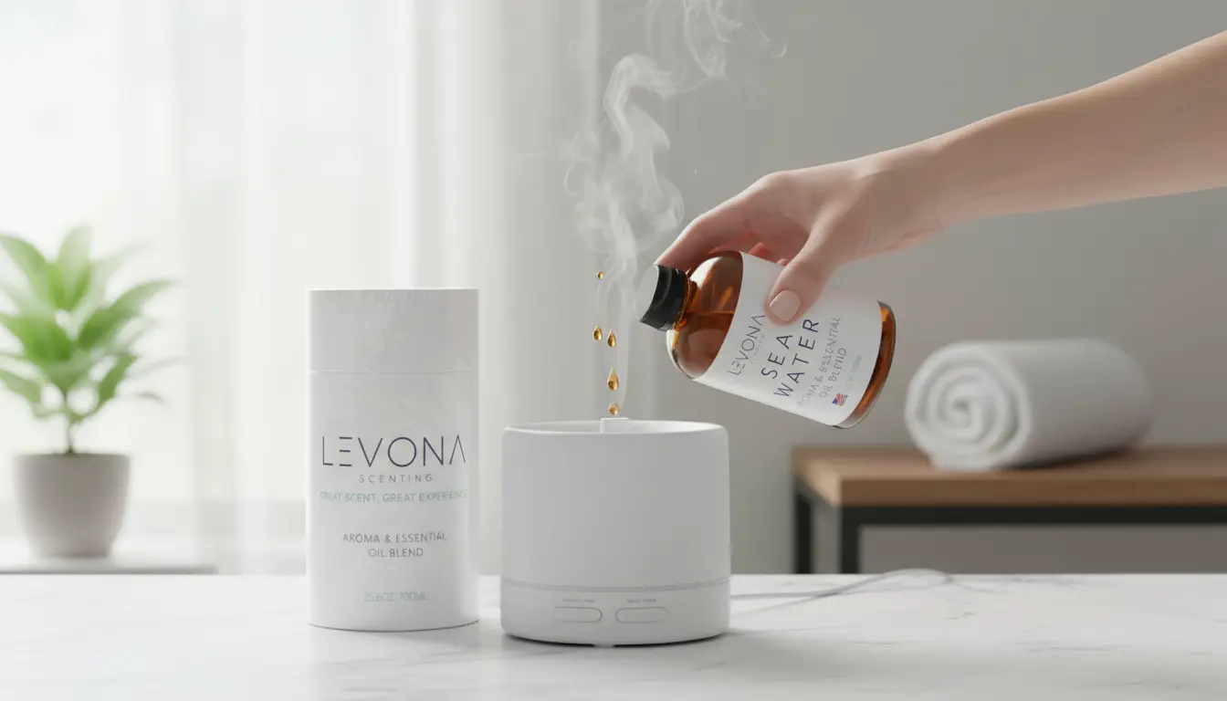 Levona Scent Sea Water Essential Oils for Diffuser for Home - Hotel and Home Luxury Scents - Fragrance Oil - Diffuser Oils Scents - Oil Diffuser Essential Oils for Humidifiers - 700Ml Aroma Oil Blend The Blue Coil