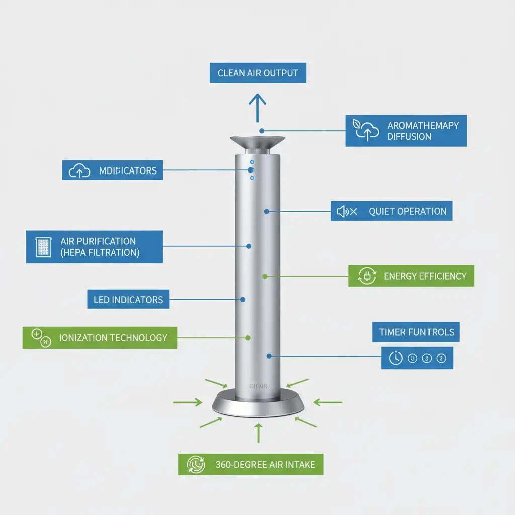 Difair Waterless Essential Oil Diffuser - Wireless Aromatherapy Diffuser Oil Machine - Fragrance Oil Scent Diffusers for Home - Cold Air Diffuser for Office - Aroma Diffuser for Home Hotel Spa The Blue Coil