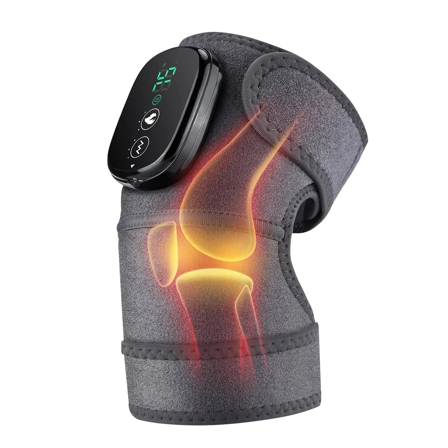 Heating Pad for Knee Brace with Massager Heated Knee Massager for Pain Relief Heated Knee Wrap for Knee Warmer The Blue Coil