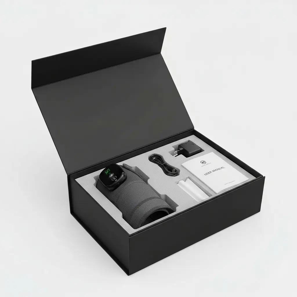 Heating Pad for Knee Brace with Massager Heated Knee Massager for Pain Relief Heated Knee Wrap for Knee Warmer The Blue Coil