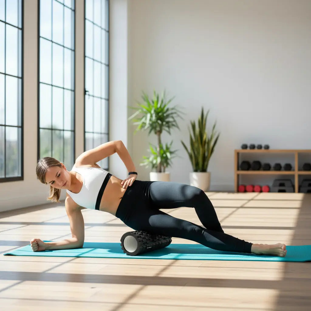 GODBOD Deep Tissue Foam Roller - High-Density Muscle Massage Roller for Recovery Pain Relief Trigger Point and Myofascial Release - Ideal for Athletes Gym and Physical Therapy - 13" x 5.5" Black The Blue Coil