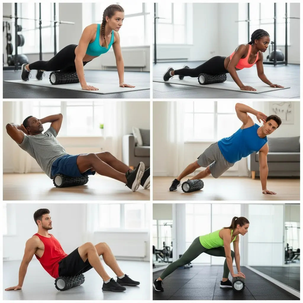 GODBOD Deep Tissue Foam Roller - High-Density Muscle Massage Roller for Recovery Pain Relief Trigger Point and Myofascial Release - Ideal for Athletes Gym and Physical Therapy - 13" x 5.5" Black The Blue Coil