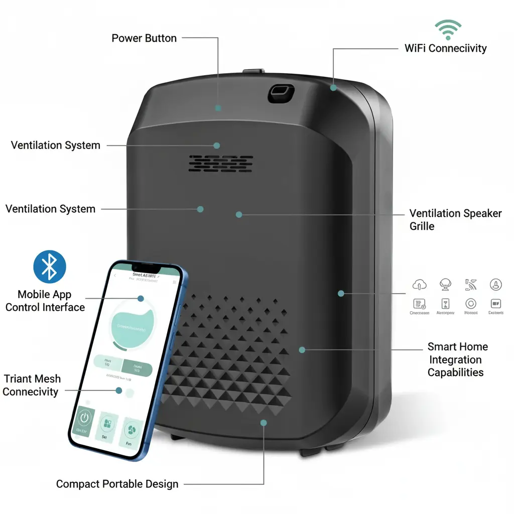 Smart Scent Air Machine for Home 1500 Sq. Ft Coverage Hotel Collection Diffuser with Smart Cold Air Tech Bluetooth Cold Air Diffusers with Smart APP Control for Home Hotel Spa Office(Black) The Blue Coil