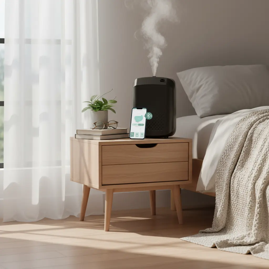 Smart Scent Air Machine for Home 1500 Sq. Ft Coverage Hotel Collection Diffuser with Smart Cold Air Tech Bluetooth Cold Air Diffusers with Smart APP Control for Home Hotel Spa Office(Black) The Blue Coil