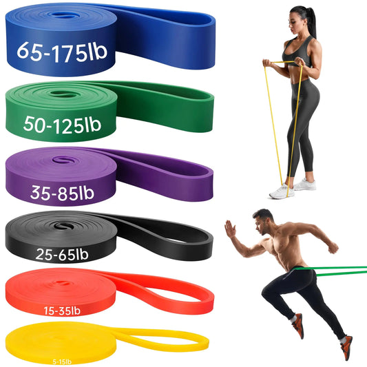 Resistance Bands for Working Out 6 Packs Exercise Bands Workout Bands Pull Up Assistance Bands for Body Stretching Training Physical Therapy Muscle Training for Men & Women The Blue Coil