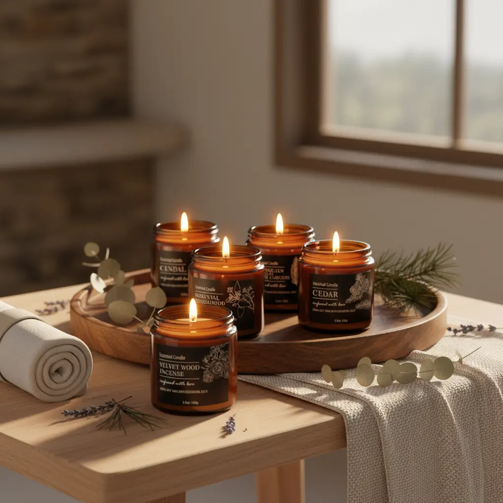 Candles for Men Women - Scented Candles Gifts for Men Women Long Lasting Candles for Home Scented Natural Soy Jar Candles Set for Boyfriend Him Dad Men Birthday Christmas Gifts The Blue Coil