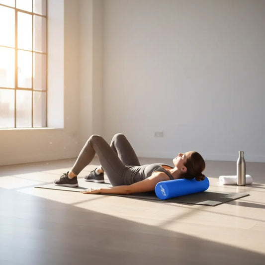 Maximo Fitness Foam Roller – 36" x 6" Exercise Rollers for Trigger Point Self Massage & Muscle Tension Relief The Blue Coil