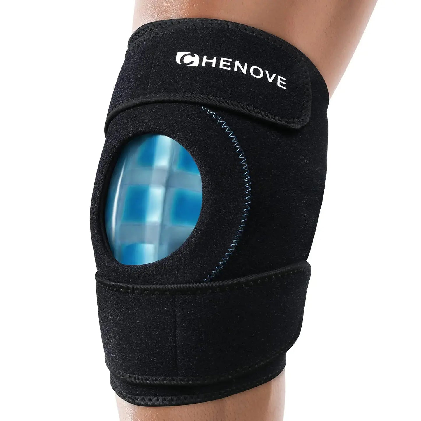 CHENOVE Knee Ice Pack Wrap Cold Pack with Cold Compression for Knee Reusable Ice Pack Meniscus Tear and ACL The Blue Coil