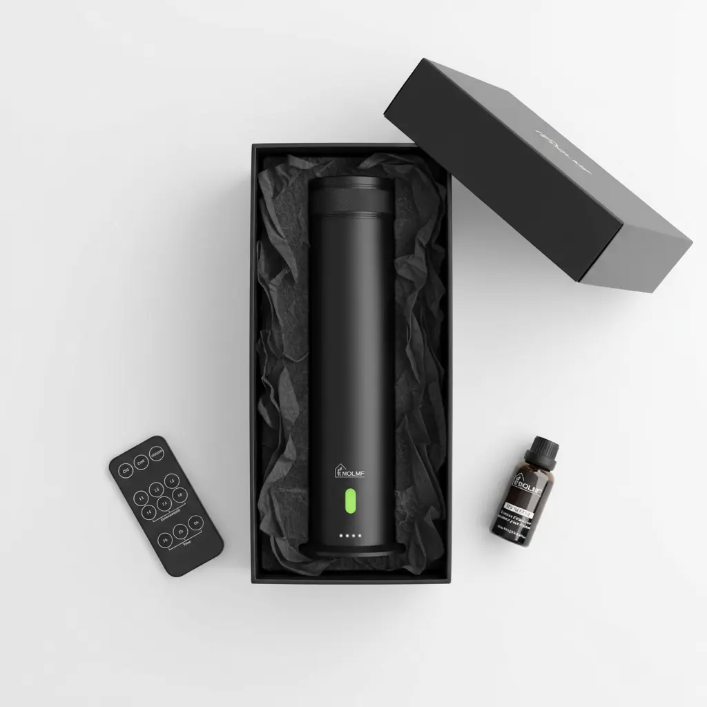 MQLMF Hotel Collection Diffuser MachineRechargeable Water-DilutionAluminum1000 Sq FtHome Diffusers for Large HomeScent Air Machine for HomeWhole House Diffuser - Obsidian Black The Blue Coil