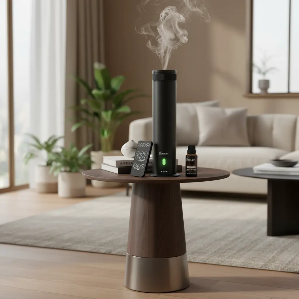 MQLMF Hotel Collection Diffuser MachineRechargeable Water-DilutionAluminum1000 Sq FtHome Diffusers for Large HomeScent Air Machine for HomeWhole House Diffuser - Obsidian Black The Blue Coil