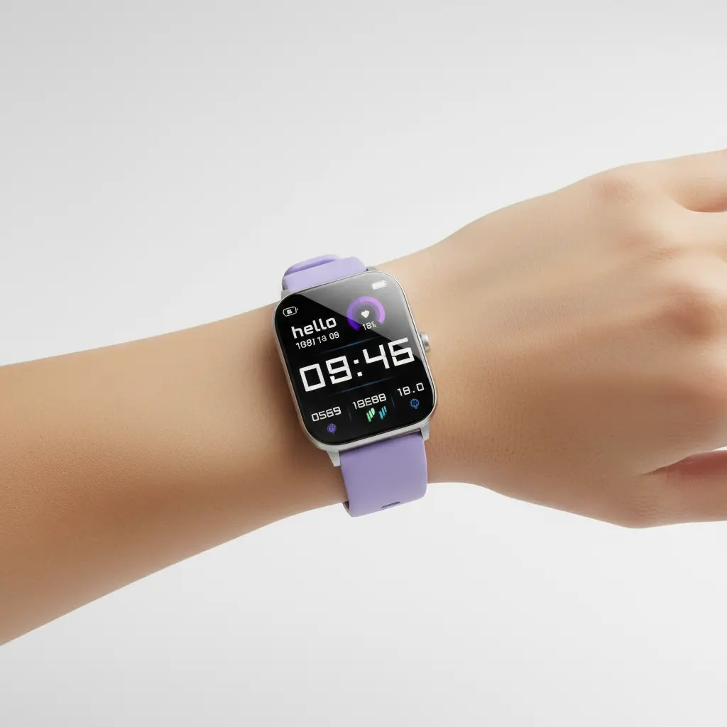 Smart Watch 1.85" Smartwatch for Men Women (Answer/Make Call) IP68 Waterproof Fitness Tracker 120+ Sport Modes Heart Rate Sleep Monitor Pedometer Activity Tracker for Android iOS (Purple) The Blue Coil