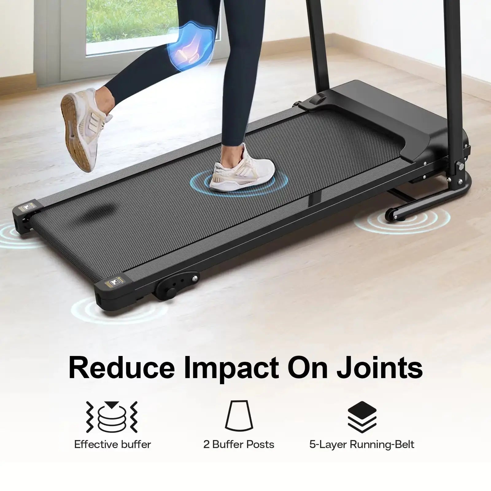 Home Folding Treadmill With Pulse Sensor The Blue Coil