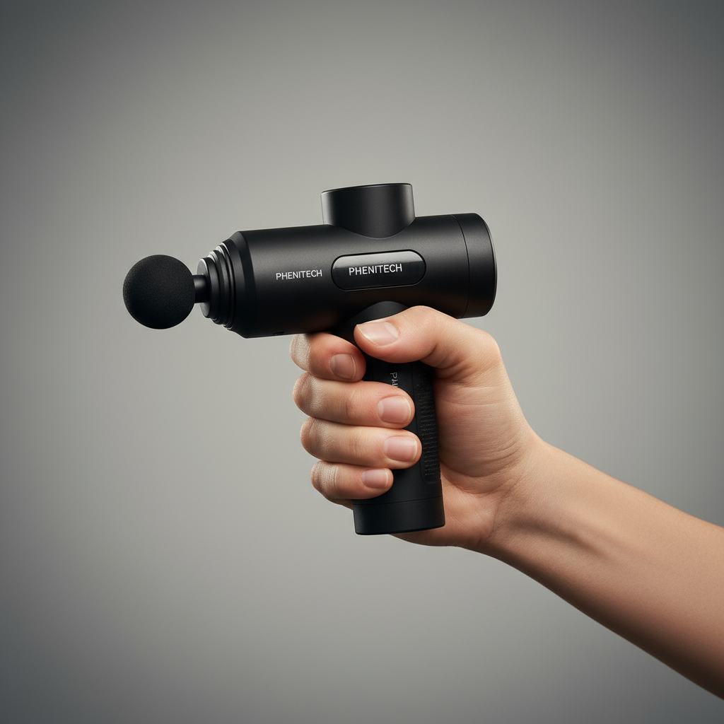 Mini Massage Gun - Massage Gun Deep Tissue Percussion Muscle Massager Gun For Athletes Muscle Massage Gun For Back Pain Relief With 8 Heads 30 Speeds Hand Held Massager with LCD Touch Screen & Case