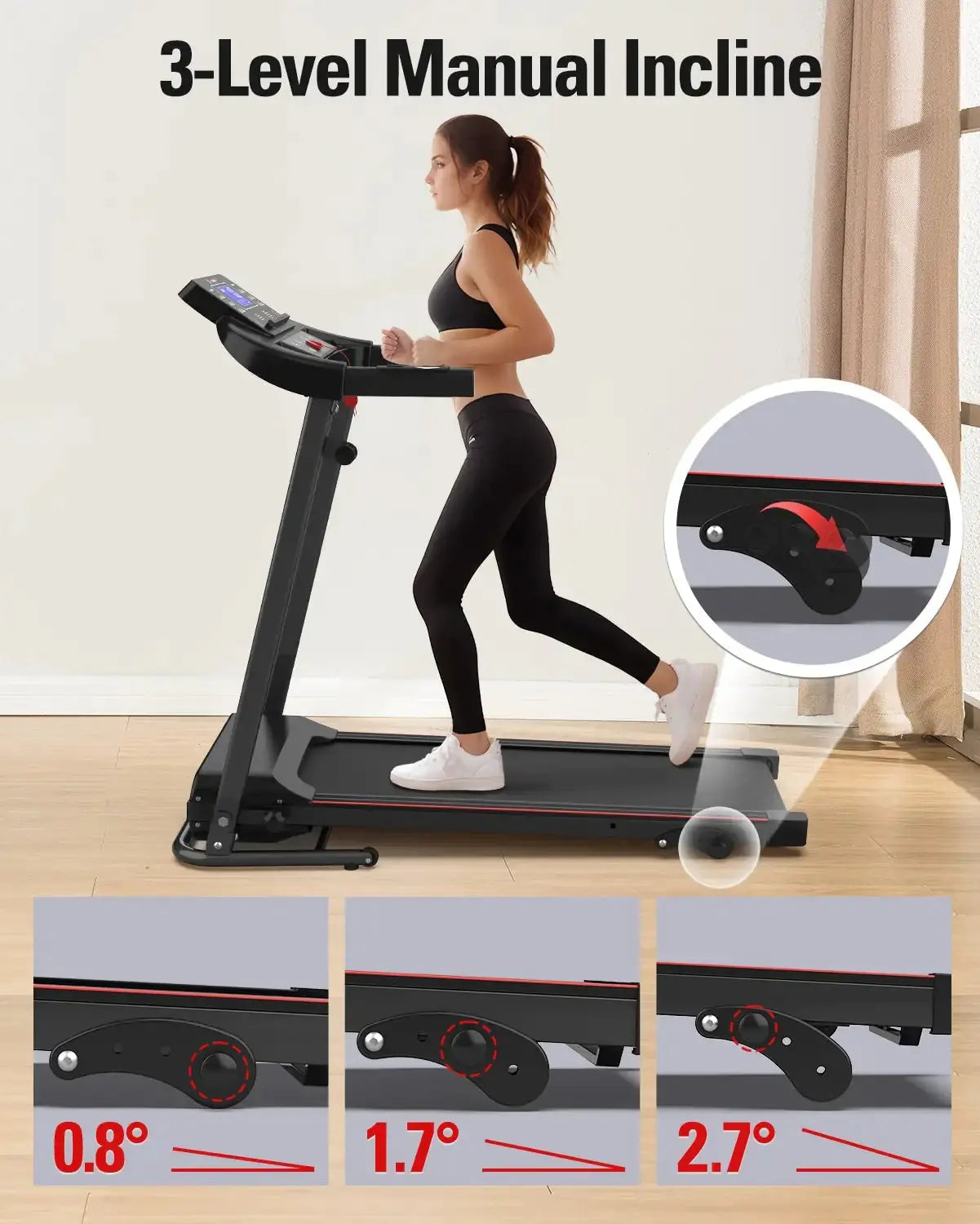 Foldable Treadmill Fitness Walking Machine The Blue Coil